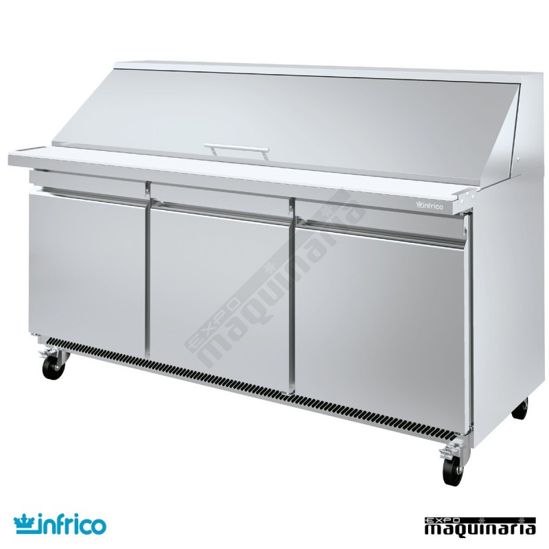 Mesa refrigerada Fast Food ensaladas megatop 184 cm