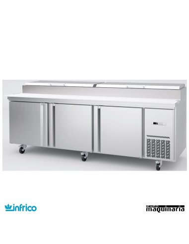 Mesa refrigerada de pizzas 237 cm