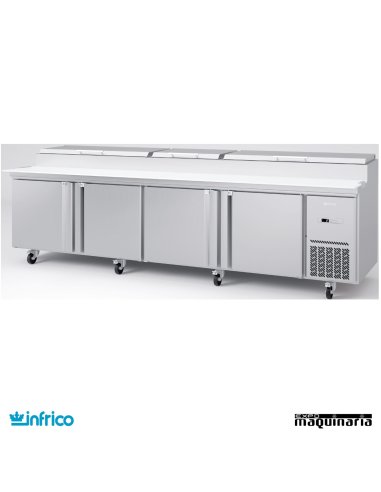Mesa refrigerada de pizzas 303 cm