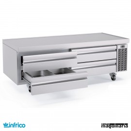 Mesa baja refrigerada cajones 181 cm GN 1/1