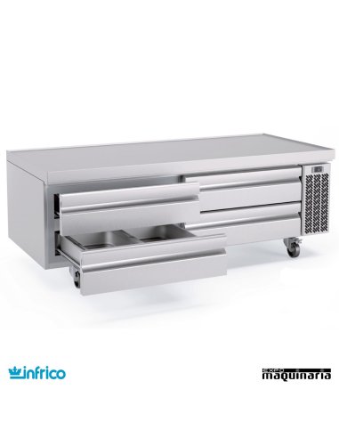 Mesa baja refrigerada cajones 181 cm GN 1/1