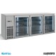 Mesa frente mostrador refrigerado puertas cristal 216 cm