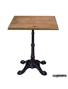 Mesa de forja tablero cuadrado "SOLO"