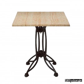 Mesa bar cuadrada de forja tablero "SOLO"