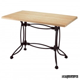 Mesa cafeteria rectangular de forja