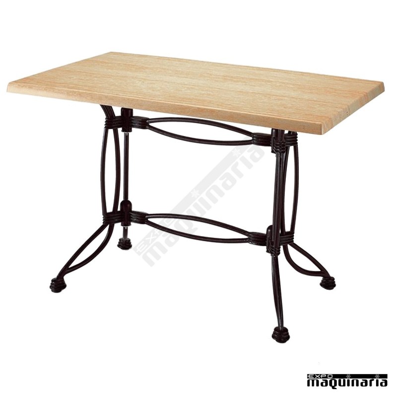 Mesa cafeteria rectangular de forja