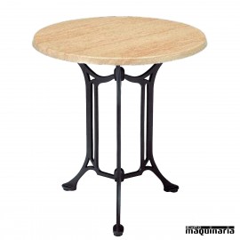 Mesa de forja para bar tablero redondo IM503S