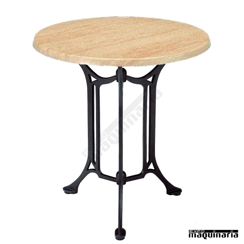 Mesa de forja para bar tablero redondo IM503S