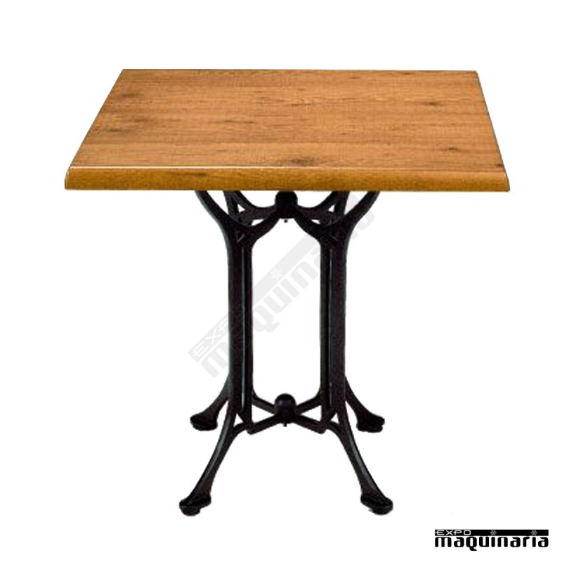Mesa cuadrada de forja para bar cuadrada
