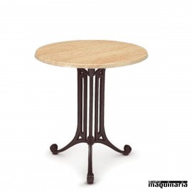 Mesa de forja hostelería tablero redondo IM4430S