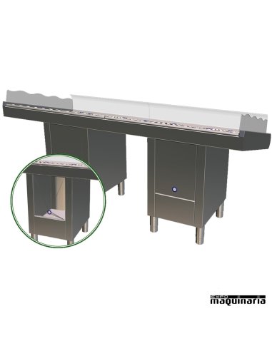 Mostrador para pescadería FR074440 trasera