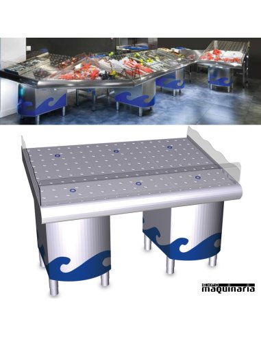Mostrador para pescaderías con soporte FR074445