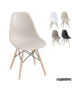 Silla diseño hostelería color taupe 2