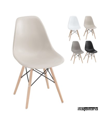 Silla diseño hostelería color beige