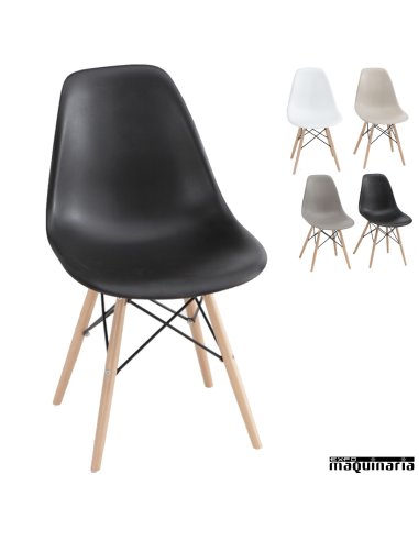 Silla diseño hostelería color negro