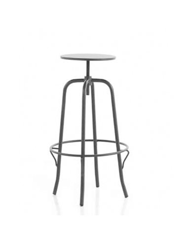 Taburete de forja JATB318 asiento metálico apilable