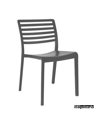 Silla bar Lama color gris