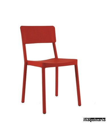 Silla bar RELISBOA color rojo