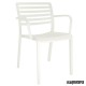 Silla bar Lama con brazos color blanco