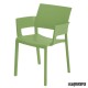 Silla bar RE Fiona con brazos color verde oliva