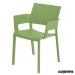 Silla bar RE Fiona con brazos color verde oliva