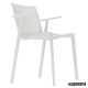 Silla bar RENETKAT-BRAZOS apilable color blanco