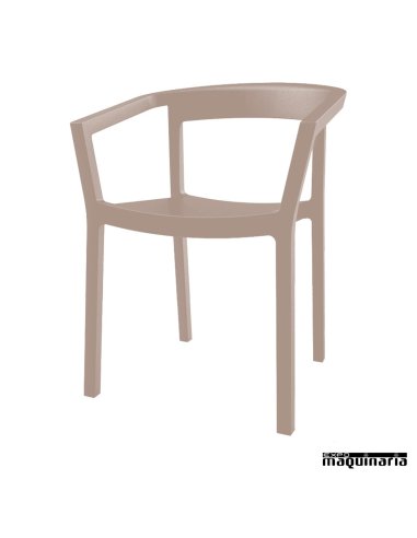Silla bar con brazos apilable REPEACH-BRAZOS color arena