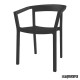 Silla bar con brazos apilable REPEACH-BRAZOS color negro