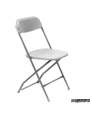 Silla plegable RE Sam acero pintado de catering color gris