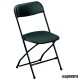 Silla plegable RE Sam acero pintado de catering color negro