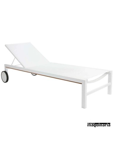 Tumbona de aluminio para hosteleria RESHIO TEXTHILENE