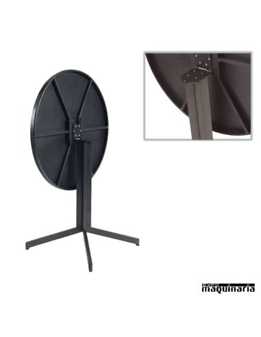 Mesa plegable redonda terraza RESAFRI 