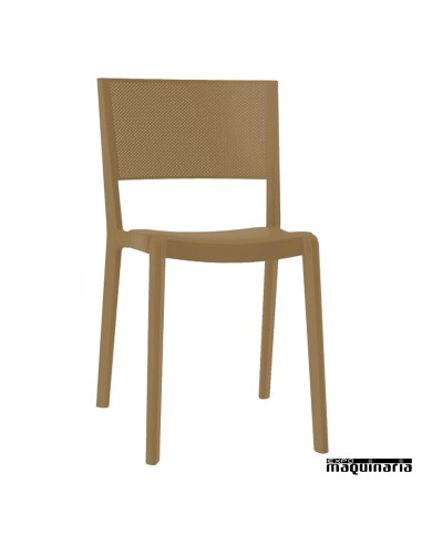 Silla de terraza RESPOT apilable color arena