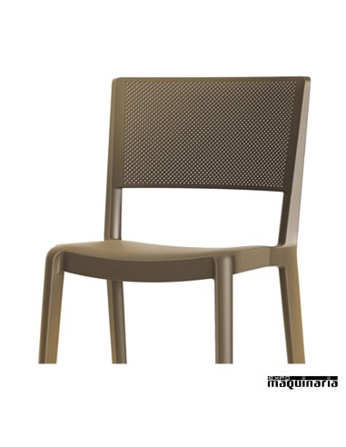 Silla de terraza RESPOT apilable color chocolate