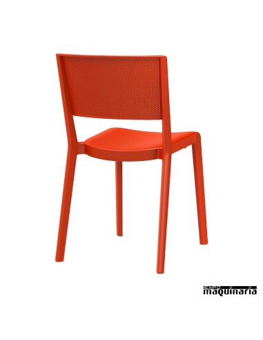 Silla de terraza RESPOT apilable color rojo