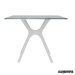 Mesa REVELA-S de cristal templado color blanco