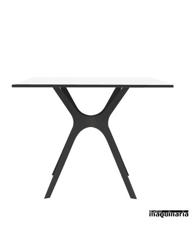 Mesa REVELA-S de cristal templado color negro