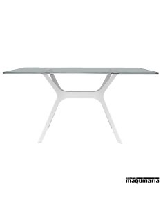Mesa REVELA-M de cristal templado color beige 2