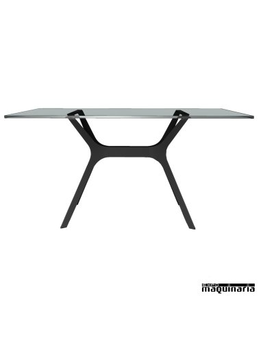 Mesa REVELA-M de cristal templado color negro