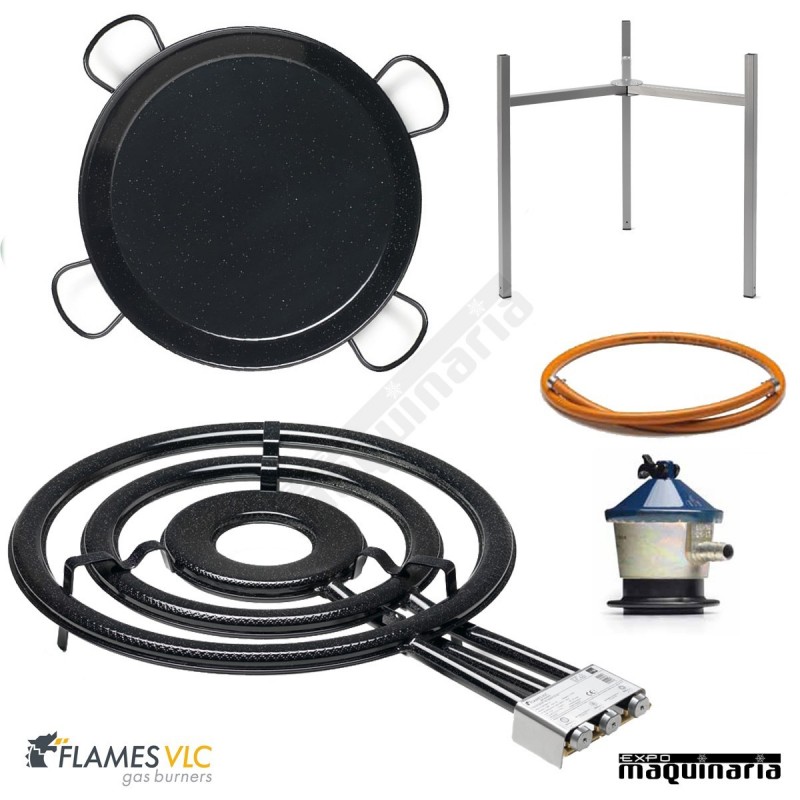 Comprar kit paellero de 35 cm, paella esmaltada de 42 más accesorios