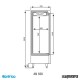 Nevera vertical Refrigerador INAN501T/F medidas