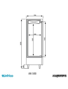 Nevera vertical Refrigerador INAN501T/F 2