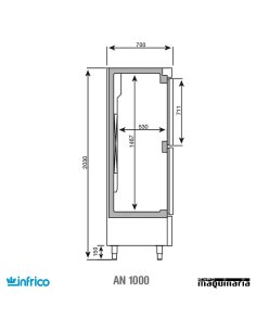 Nevera Vertical  Refrigerador INAN1002TF 2
