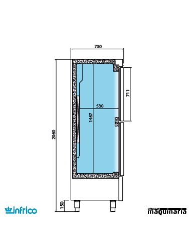 Nevera vertical Refrigerador (138.5 x 70 cm) INAN1003T/F