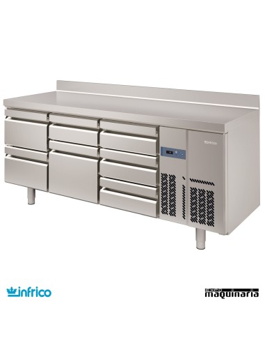 Mesa refrigerada (196 x 70 cm) BMGN 1960 II cajones