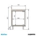 Mesa refrigerada P. cristal (196 x 70 cm) BMGN 1960 CR medidas