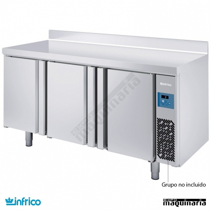 Mesa refrigerada GN1/1 SIN MOTOR (165.2,4x70 cm) BMGN1960GR