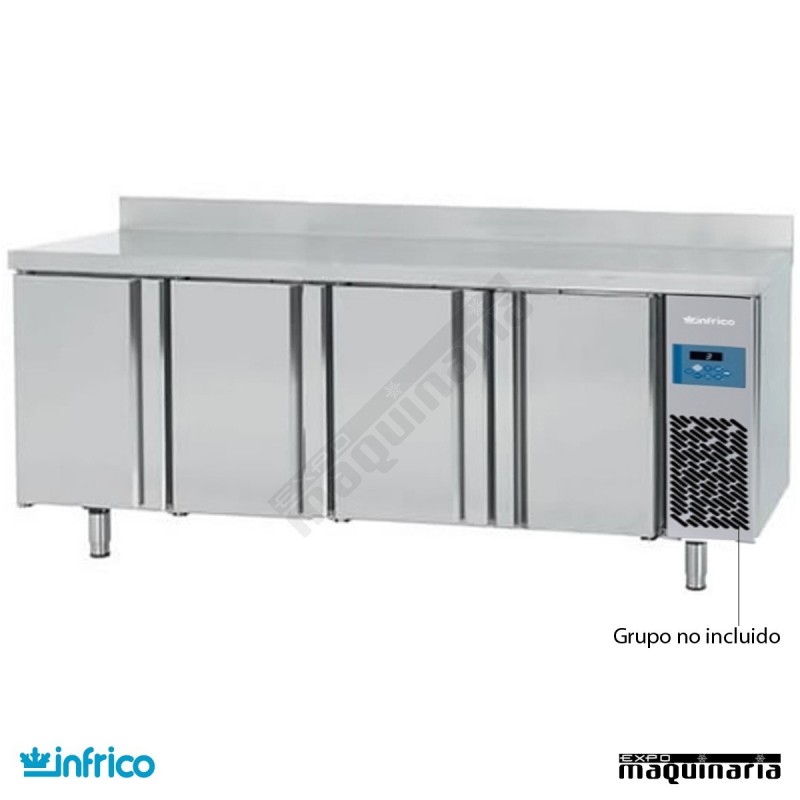 Mesa refrigerada GN1/1 SIN MOTOR (222,4x70 cm) BMGN2450GR