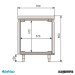 Mesa Central (146,8x70 cm) GN1/1 BMGN1470PDC medidas
