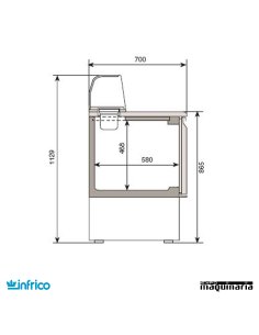 Mesa refrigerada para pizza (97,8x70 cm) ME1000PIZZA 2